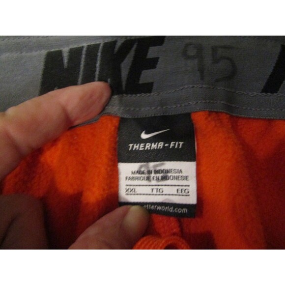 Nike Therma Fit Clemson Tigers Athletic Pants Orange Sweats Pockets Mens Size 2X - Picture 7 of 10